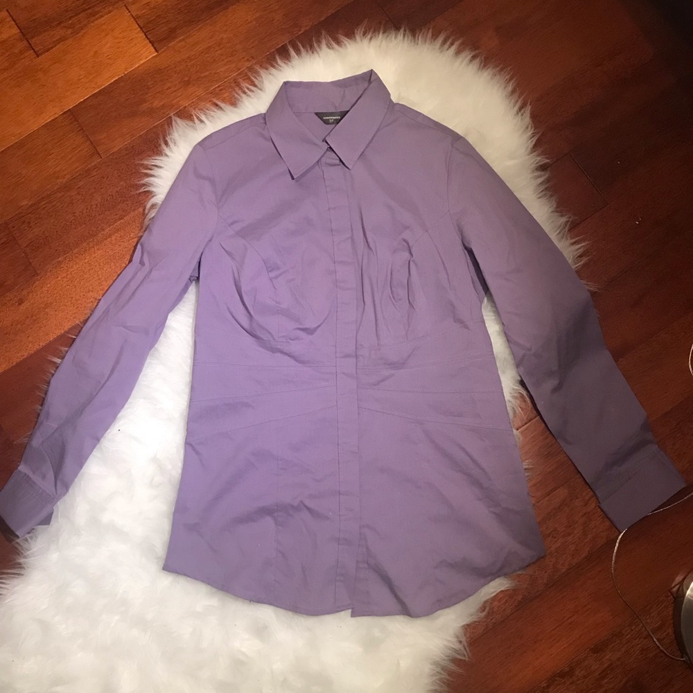 Purple fitted button down 💜